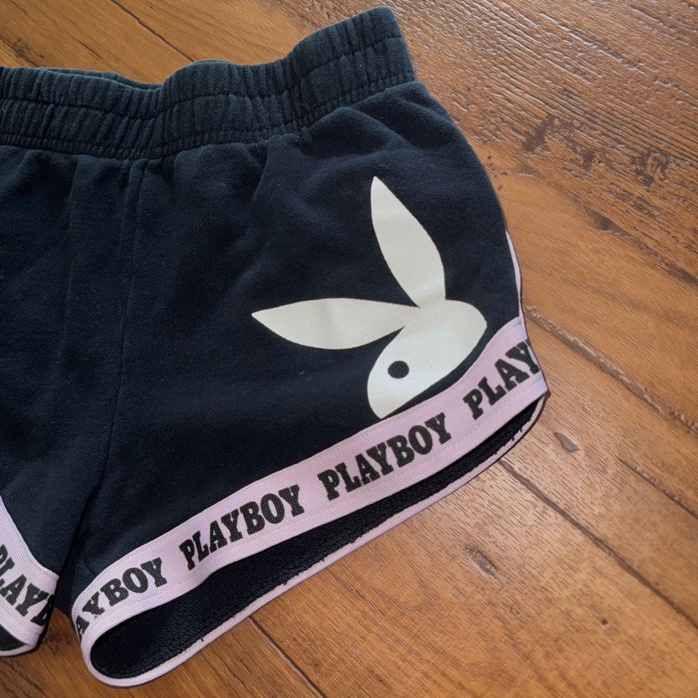 EUC Playboy Dolphin Shorts Black Logo Revolve Festival XS - Picture 7 of 11
